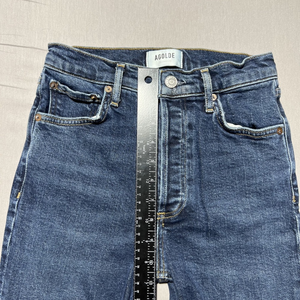 AGOLDE Jeans Womens 25 Nico High Rise Slim Straight Stretch Denim Button Fly‎ - Picture 13 of 16